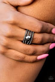 Downtown Diva Black Ring