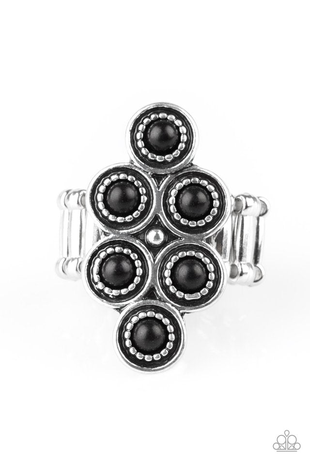 River Rock Rhythm Black Ring