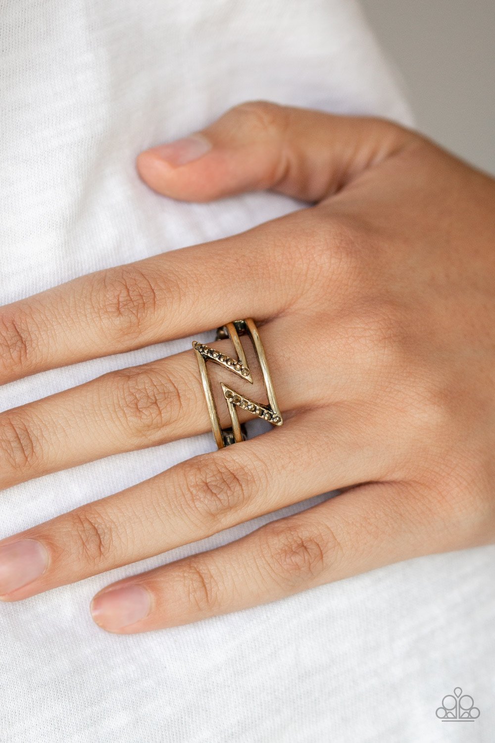 5th Avenue Flash Brass Ring