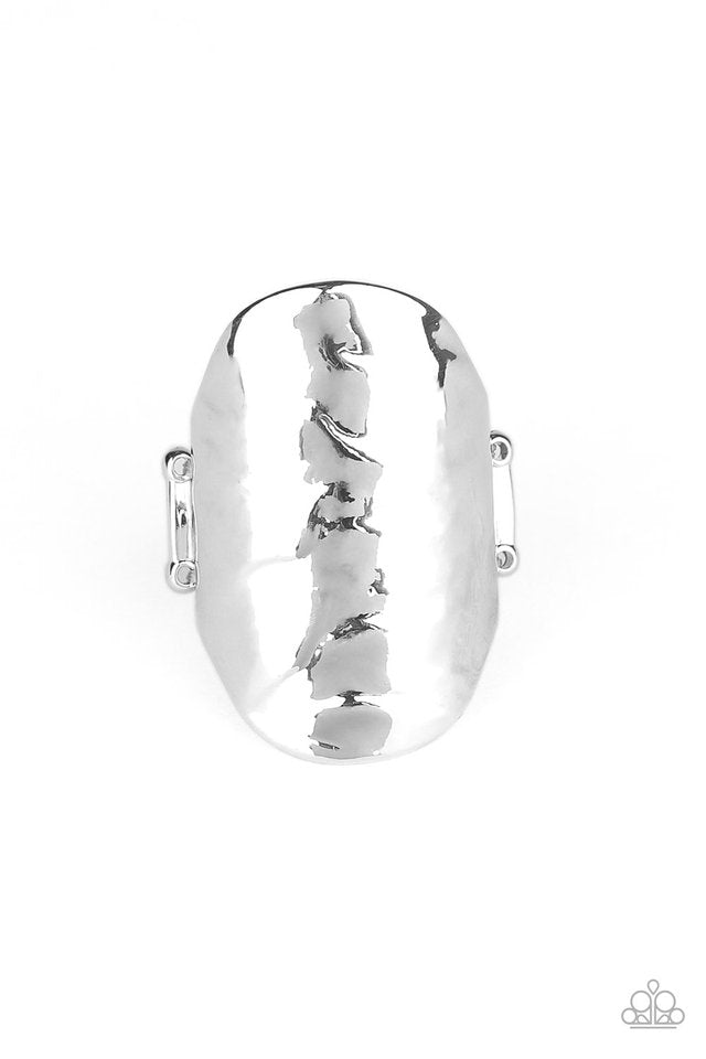 Retro Ripple Silver Ring