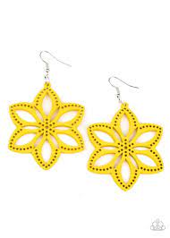 Bahama Blossoms Yellow Earring