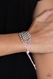 Without Skipping A BEAD Pink Bracelet