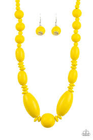 Summer Breezin' Yellow Necklace