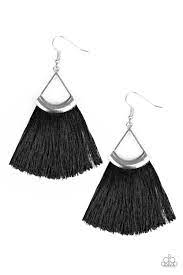 Tassel Tuesday Black Earring