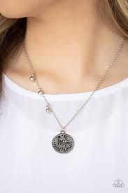 Mom Mantra Silver Necklace
