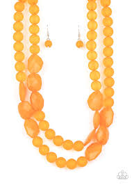 Arctic Art Orange Necklace