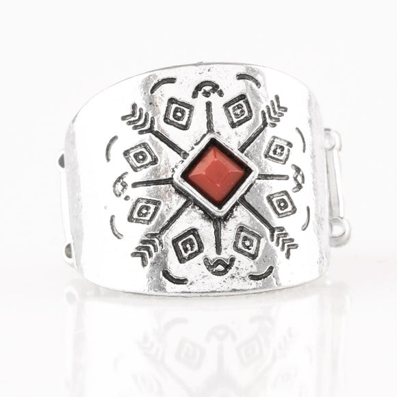 Here Today, Gone Tom-ARROW Ring (Brown, Red)