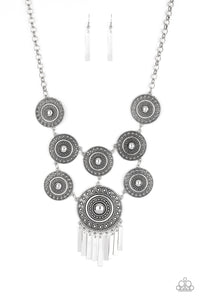 Modern Medalist Silver Necklace