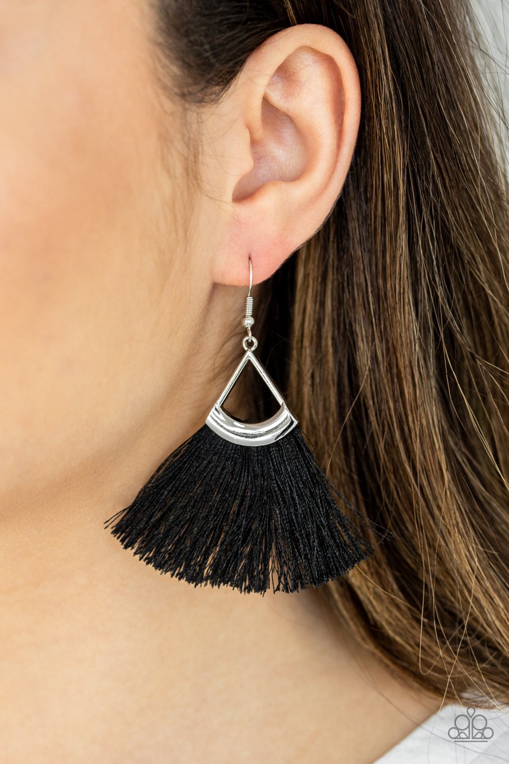 Tassel Tuesday Black Earring