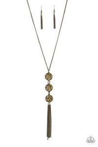 Triple Shimmer Brass Necklace